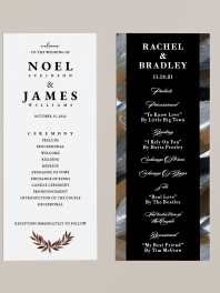 Fall Themed Wedding Programs with Plant 