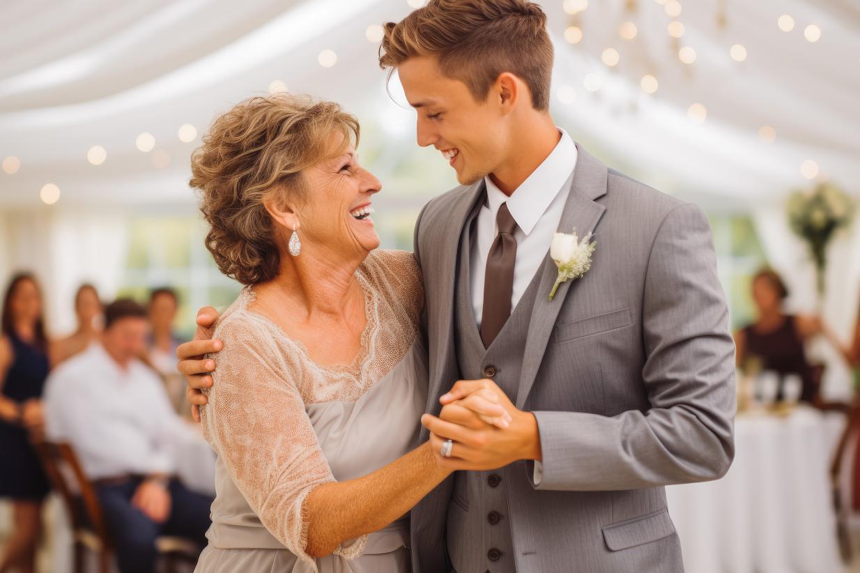 Mother-Son Dance at a Wedding