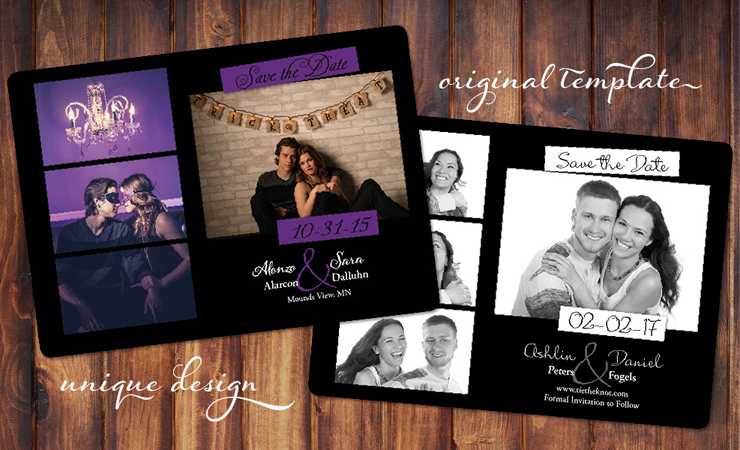 Made For Each Other Unique Save the Dates before & after design
