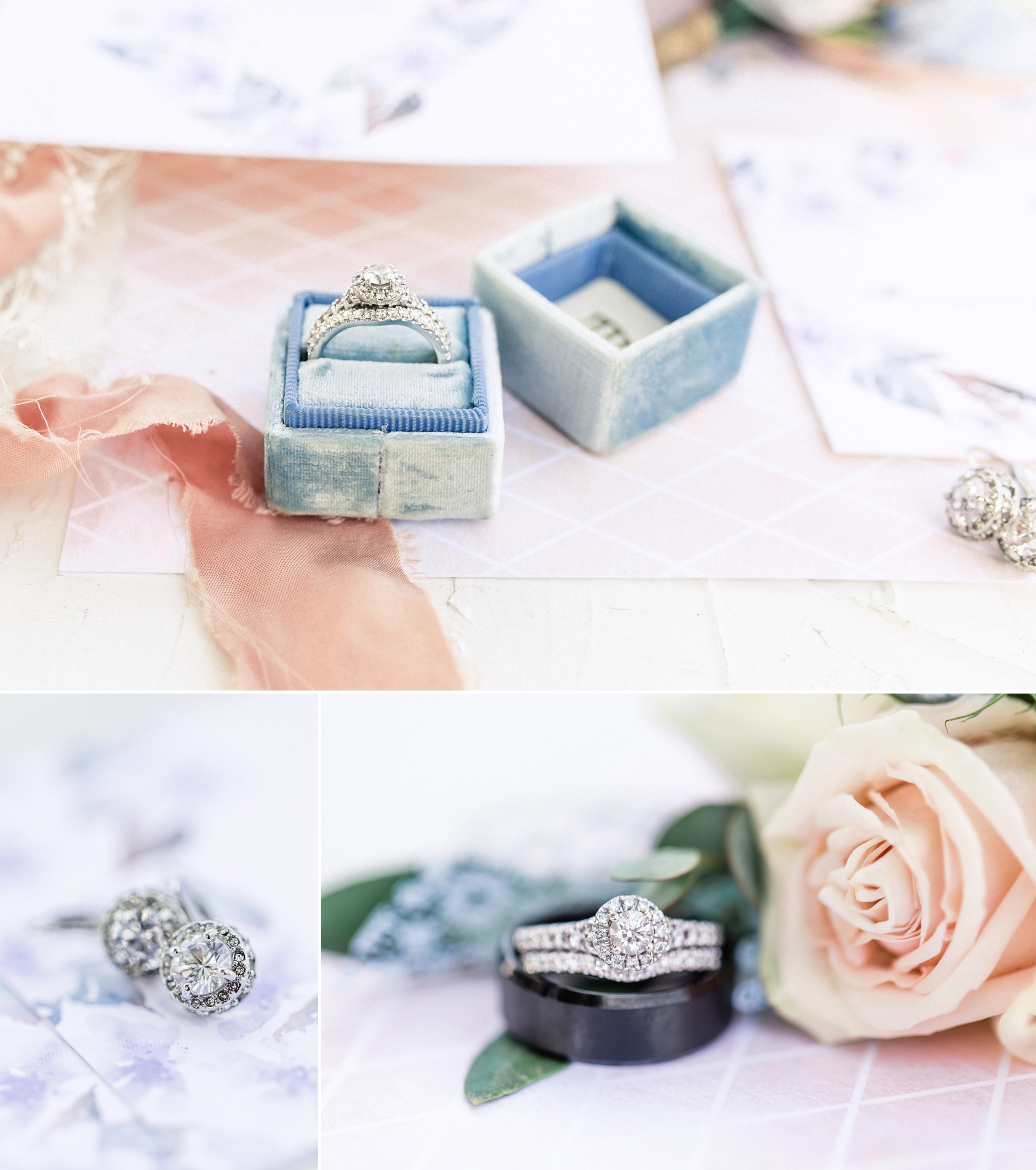 Luxe Vintage Wedding With Periwinkle & Peach