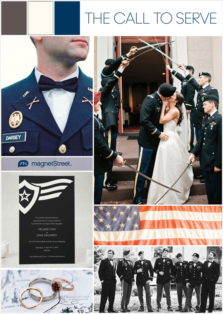 Military-themed Wedding Ideas (+ free invite sample)