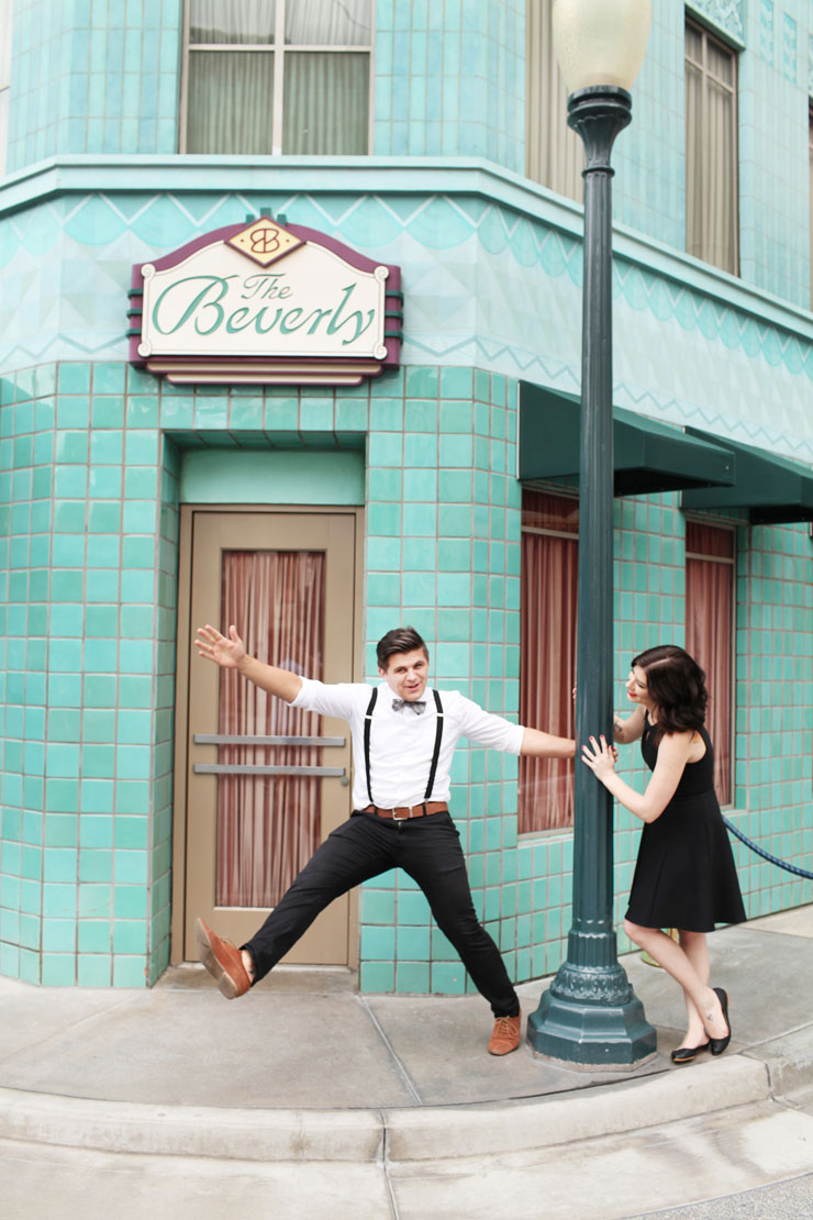 Fun groom Disneyland Engagement session by Scot Woodman Photography