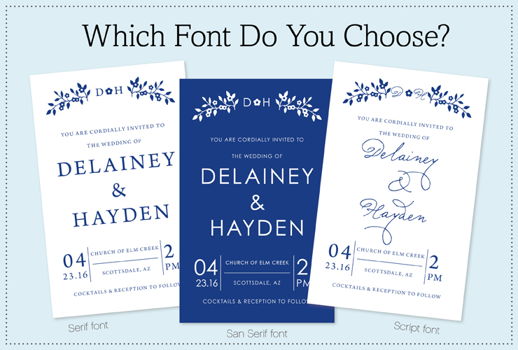 Wedding fonts: insider tips on choosing and printing from MagnetStreet