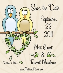 Bird Save the Date Card Y-11882