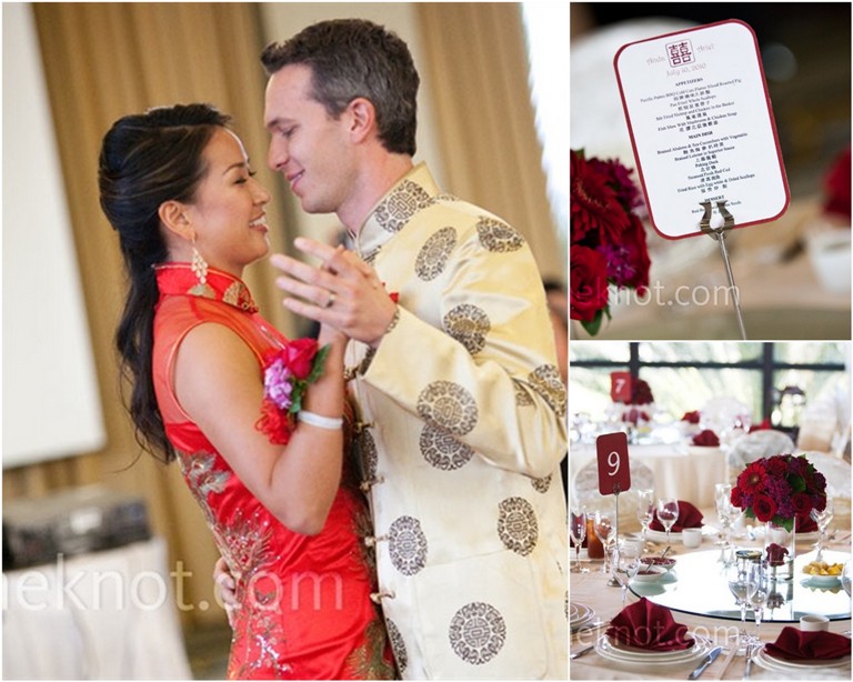 Red Chinese wedding reception