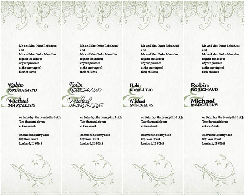 wedding invitation font styles