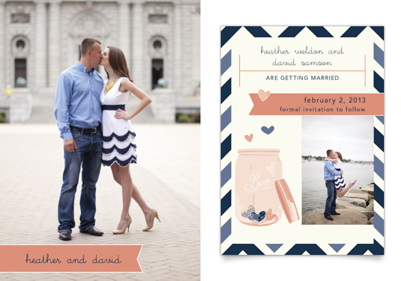 Mason Jar Themed Save the Date