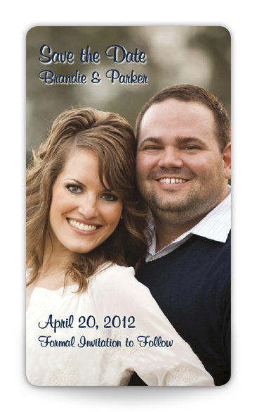 mini photo save the date magnet