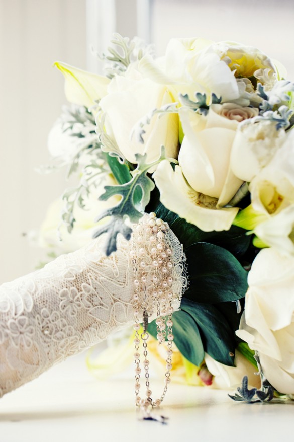 lace wedding bouquet wrap