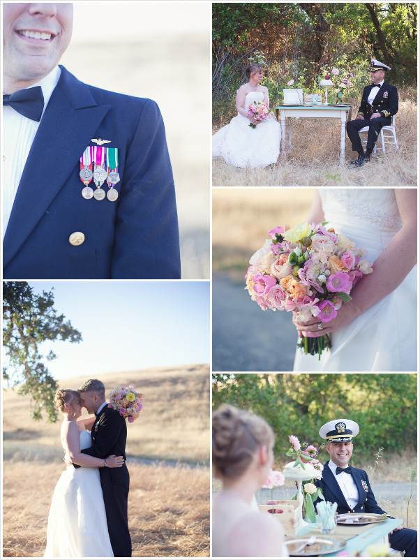 rustic military wedding shoot