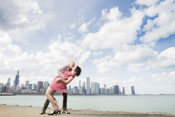 Chicago beach engagement session 