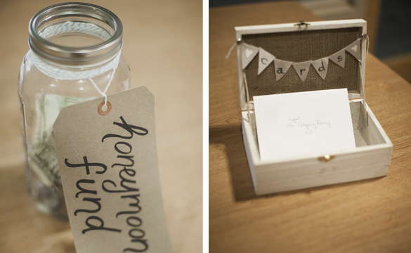 honeymoon fund jar and wedding card box