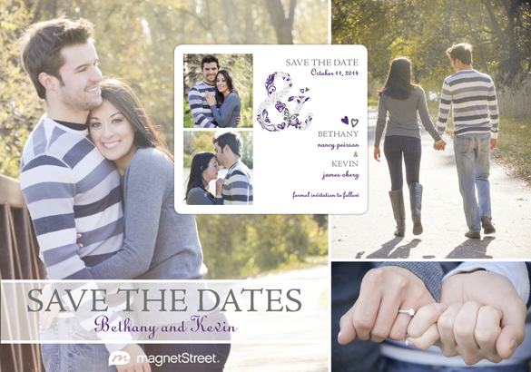 modern save the date and rustic engagement session