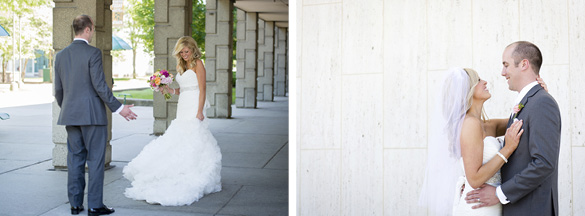 Wayne State University--first look wedding photos