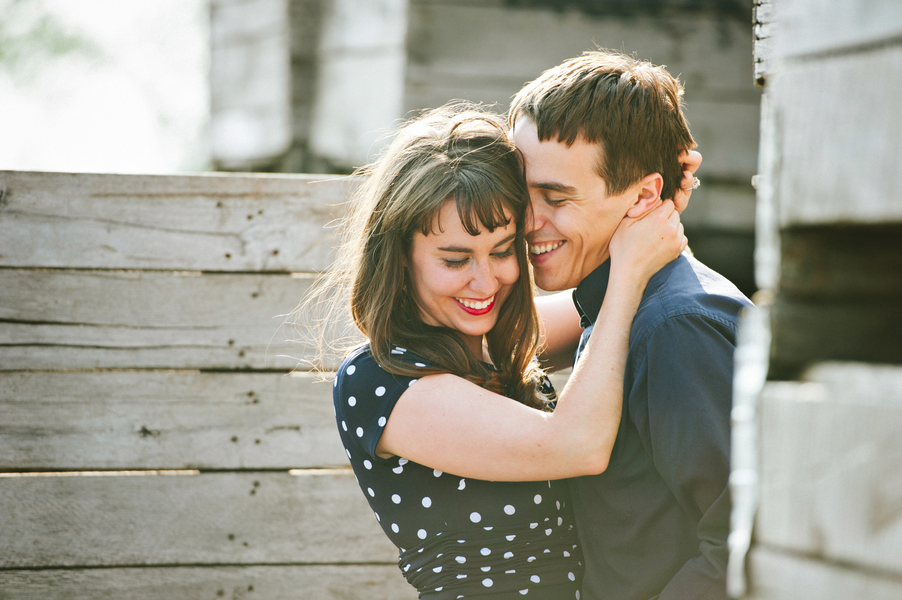 Apple orchard engagement photo--Leah Moss Photography