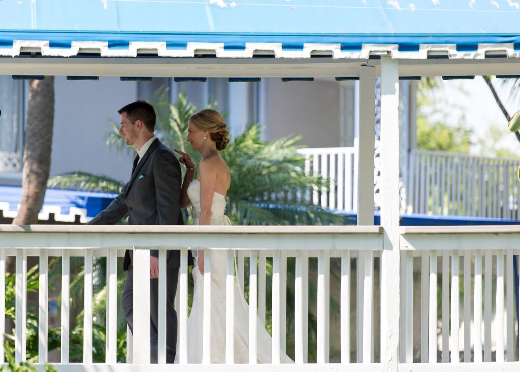 Bride and Groom first look, Florida real wedding