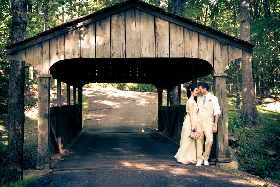 Bride and Groom rustic country farm wedding