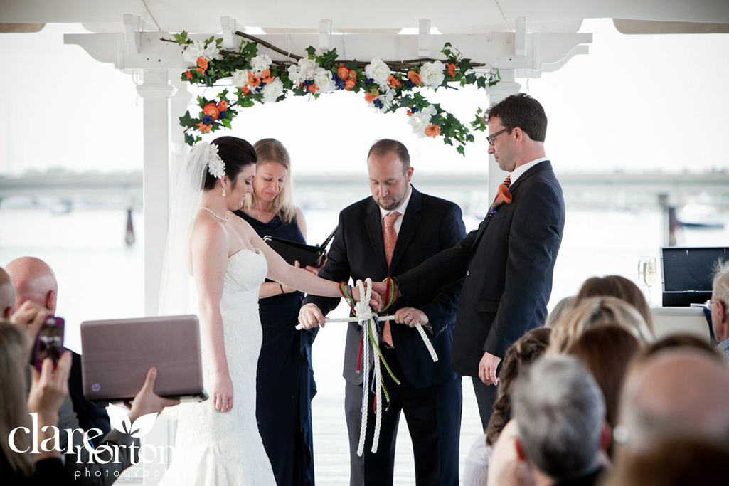 Modern handfasting wedding ceremony  