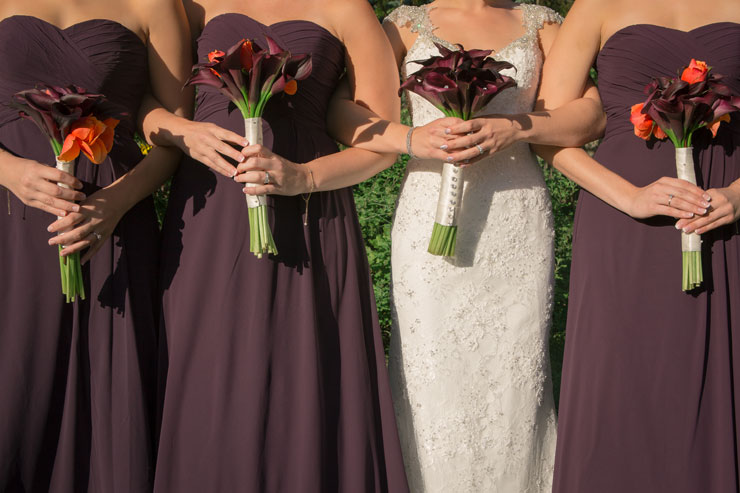 purple calla lilies wedding bouquets