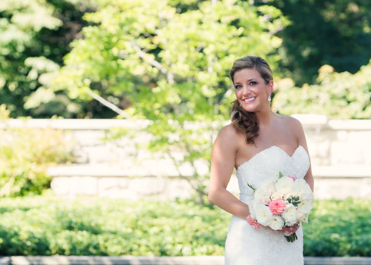 Beautiful bride at Cleveland Botanical Gardens wedding