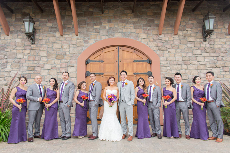 Pretty purple wedding at California winery