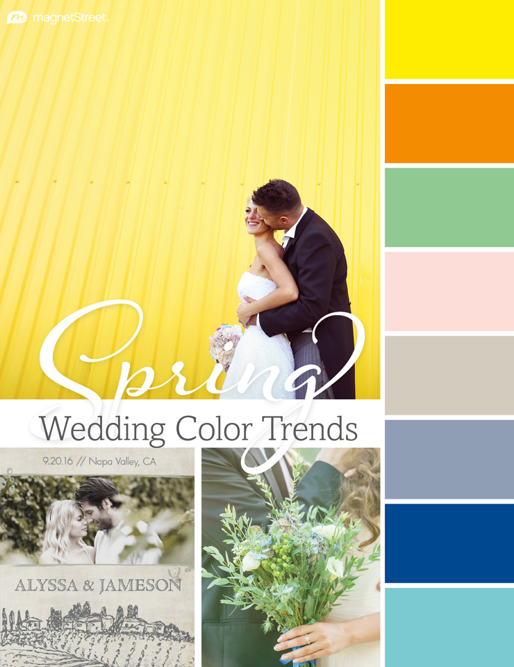 2016 Spring Color Schemes for Weddings and beyond
