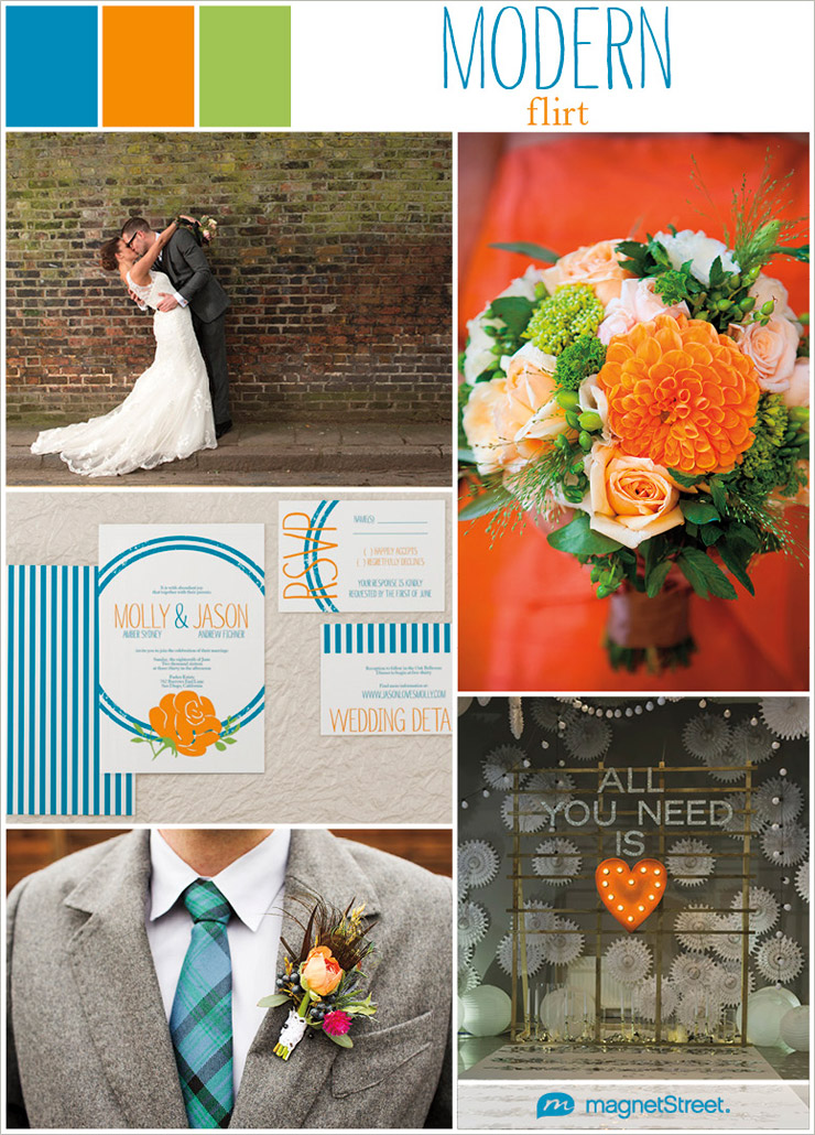 Bright Bursts of Color for a Modern Fun Wedding