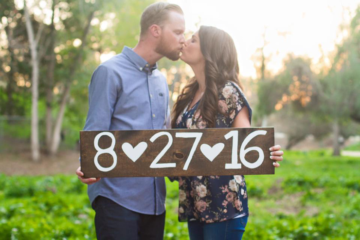Heart Shaped Save the Date Magnet: Engagement Photo