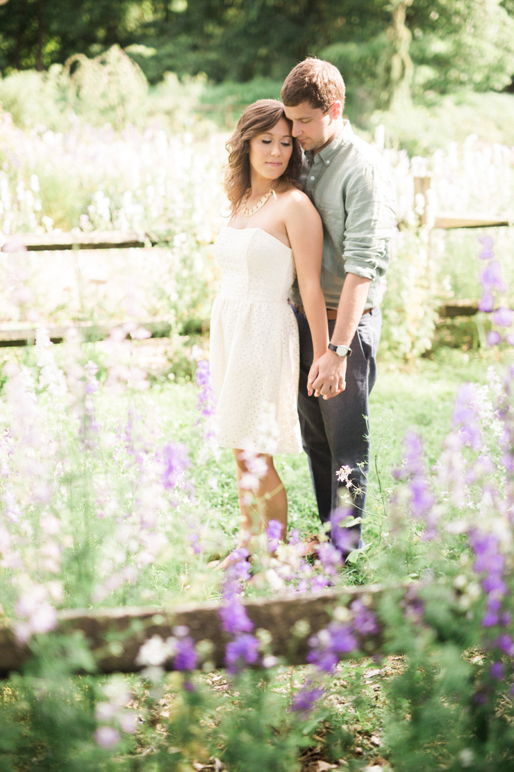 Casual Garden Engagement With Botanical Bursts