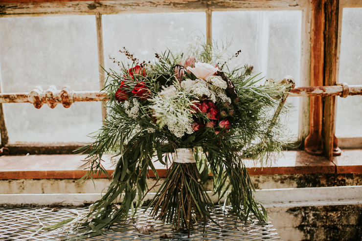 Rustic Burgundy and Green Wedding Color Inspiration