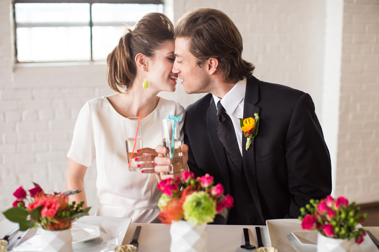 Styled Shoot With Modern Neon Wedding Colors
