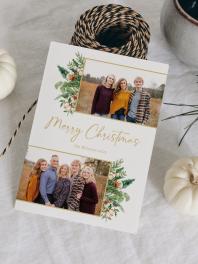 Thanksgiving photos in a Christmas Card