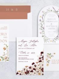 Brand New Wild Bloom Wedding Invitations - Free Sample Pack