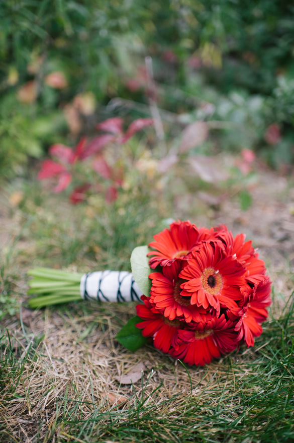 gerbera daisy bouquet -Megan Daas Photography