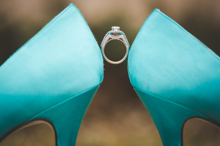 ring with tiffany blue wedding shoes