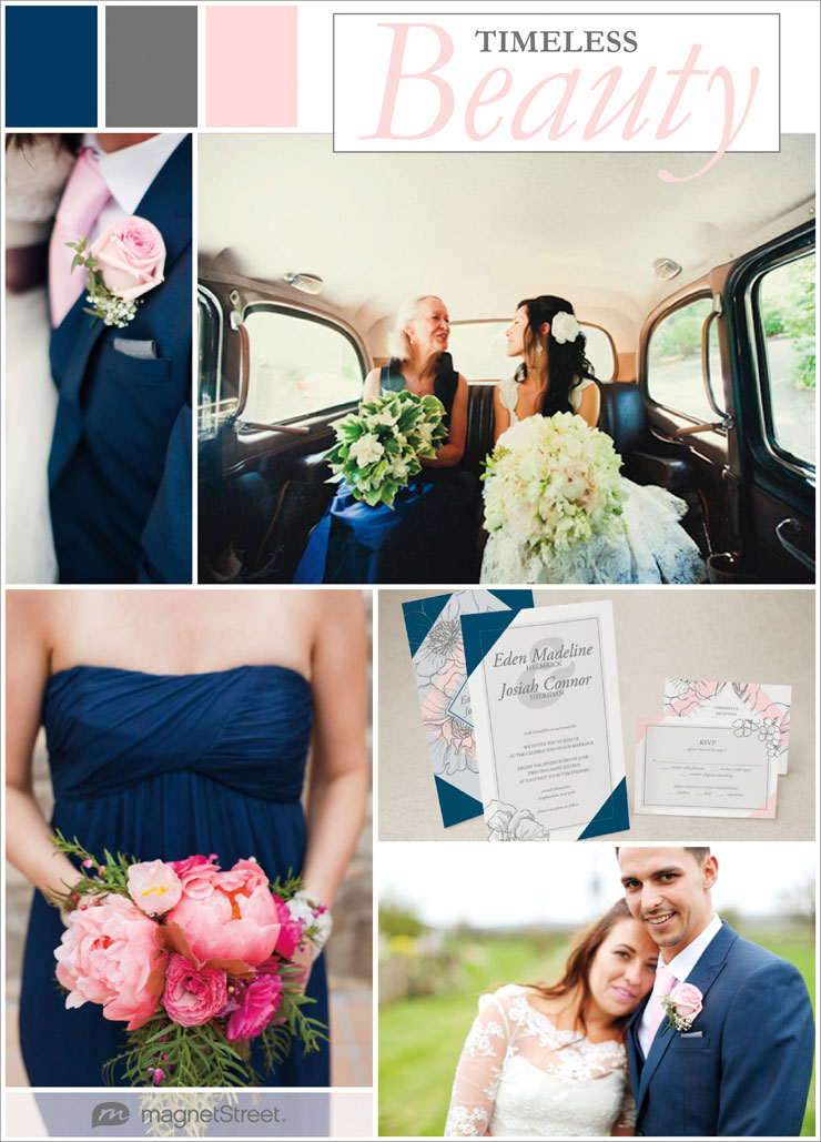 Navy and Pink Wedding Inspiration for an elegant summer wedding