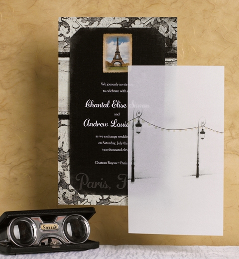 Paris wedding invitations 