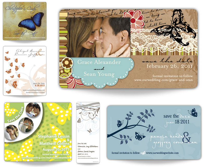 Butterfly Save the Dates