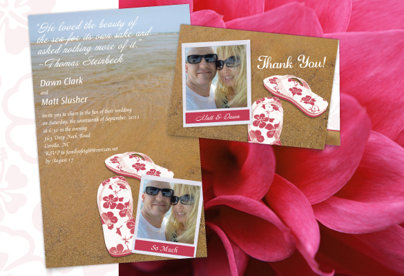 wedding invitations and wedding thank you cards