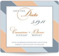 striped save the date magnet