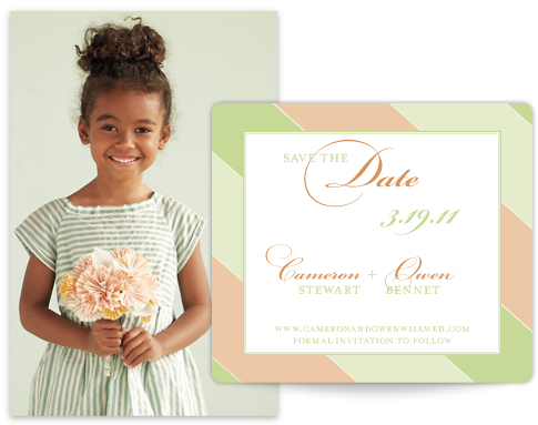 green save the date magnet
