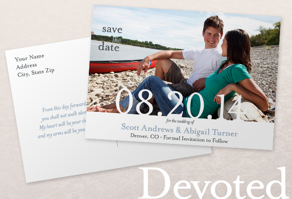 Save the Date Postcard-devoted