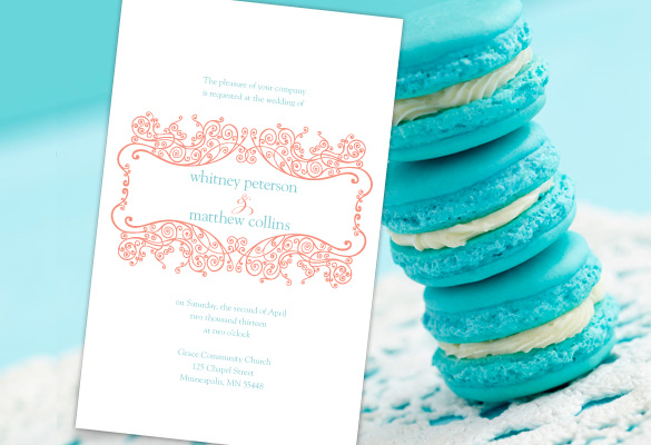 turquoise and coral wedding