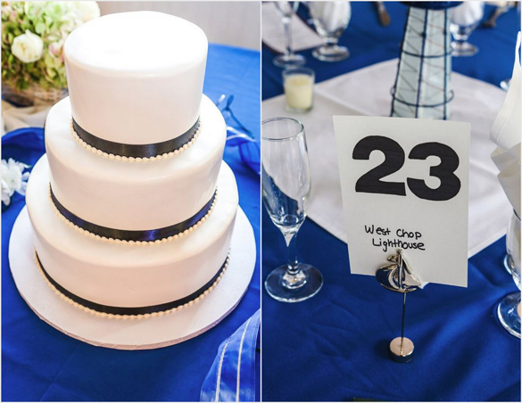 3 tiered white wedding cake