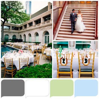 Your wedding colors and your venue.