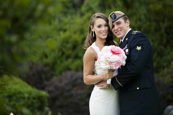 Military outdoor wedding 
