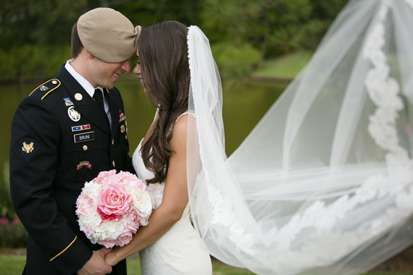 Military wedding photo