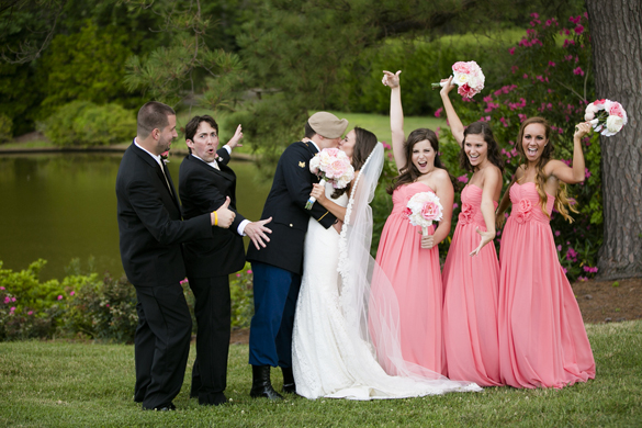 Wedding Party in black and pink