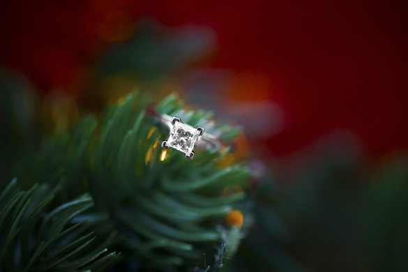 Unique engagement ring shot by SoftBox Media Photography