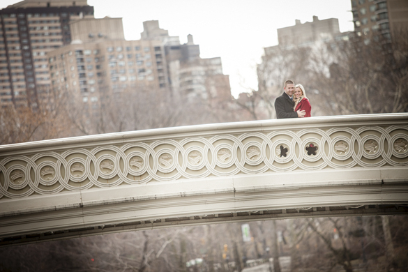 Surprise Central Park winter wedding proposal 